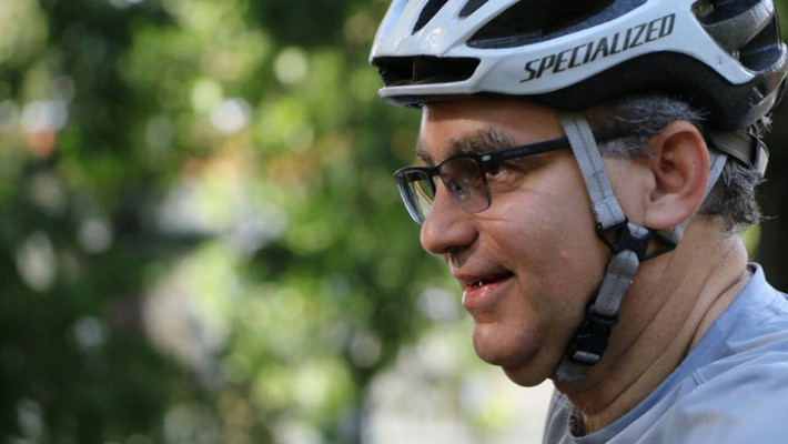 O ciclista e o pedestre