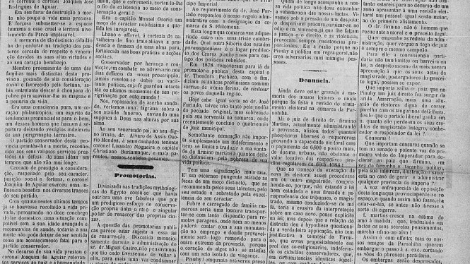 Notícia fúnebre do óbito do coronel Joaquim de Aguiar