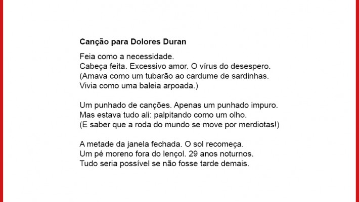 Canção para Dolores Duran