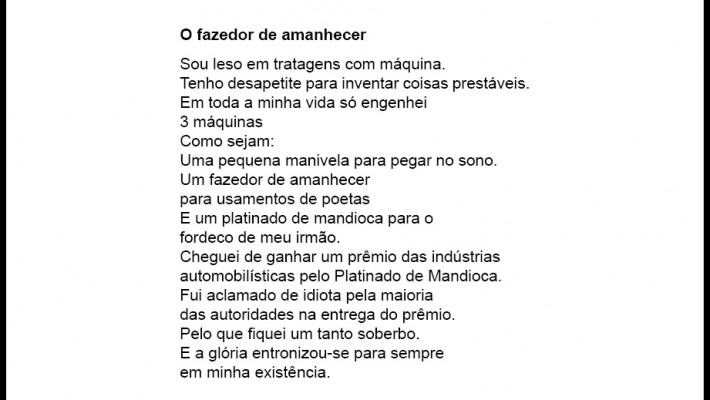 O fazedor de amanhecer