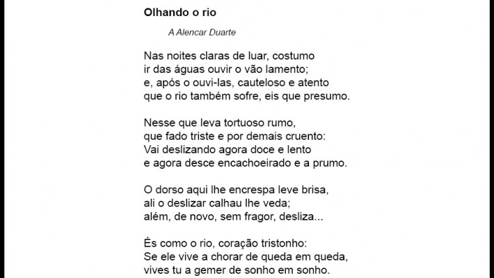 Olhando o rio