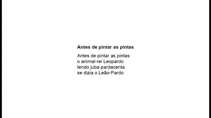 Antes de pintar as pintas