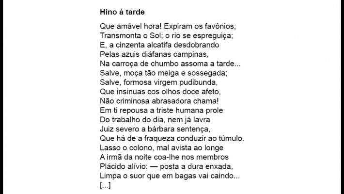 Hino à tarde