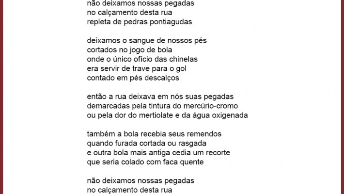 Não deixamos nossas pegadas