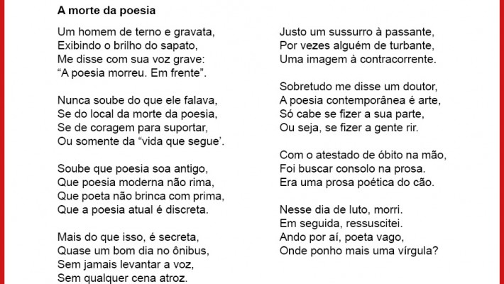 A morte da poesia