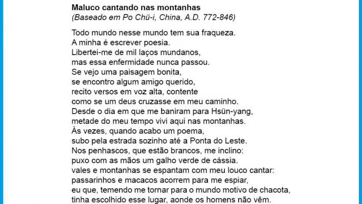Maluco cantando nas montanhas