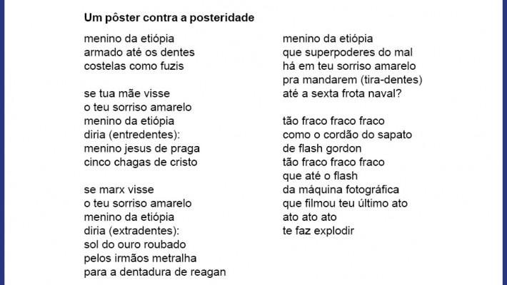 Um pôster contra a posteridade