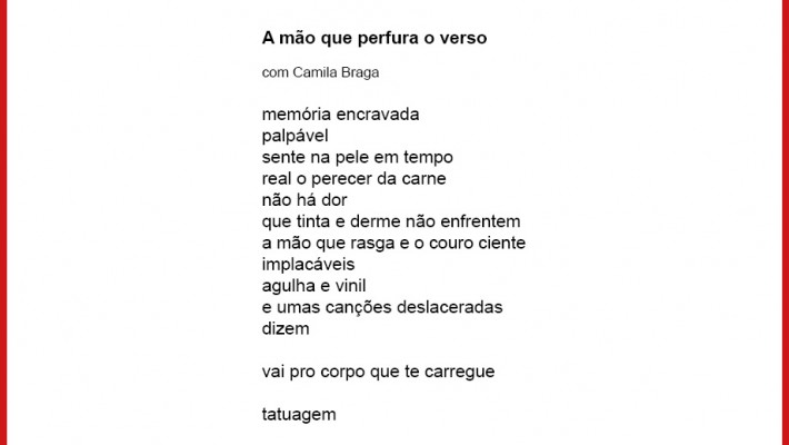 A mão que perfura o verso