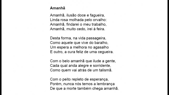 amanhã