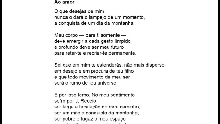 Ao amor