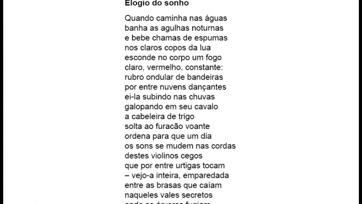 Elogio do sonho