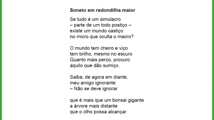 Soneto em redondilha maior