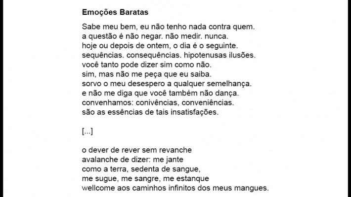 Emoções baratas