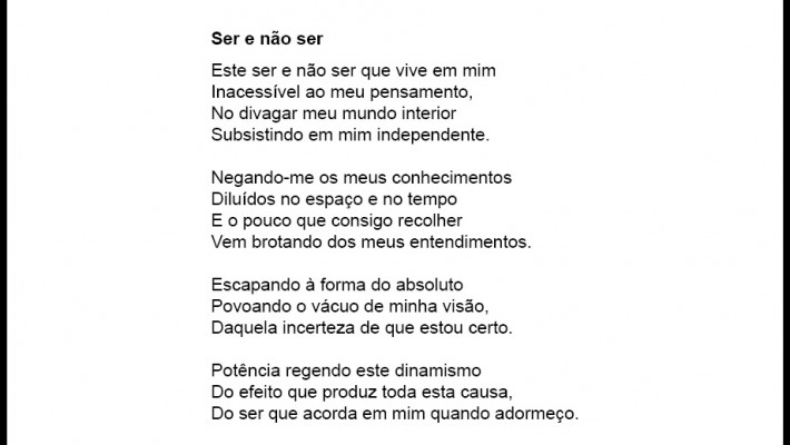 Ser e não ser
