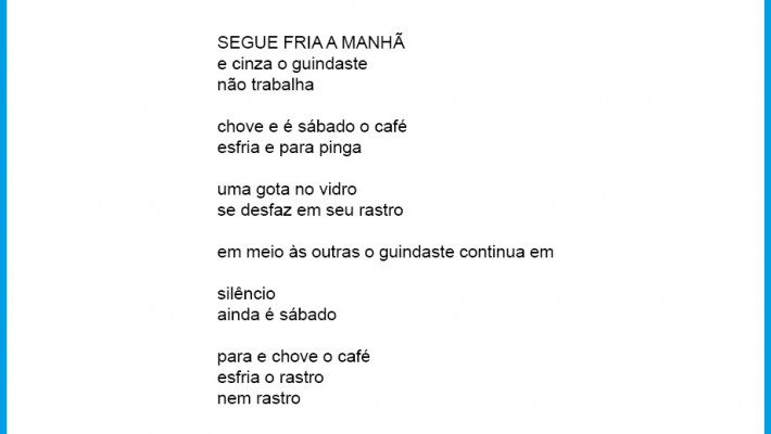 SEGUE FRIA A MANHÃ