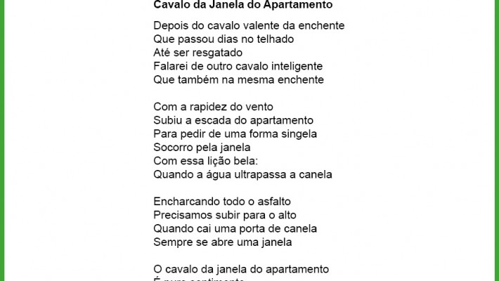 Cavalo da Janela do Apartamento