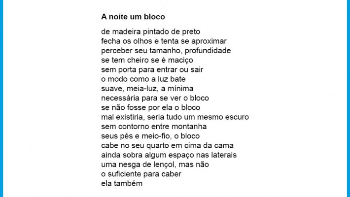 A noite um bloco