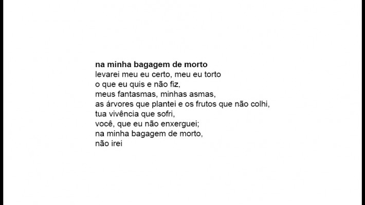 na minha bagagem de morto