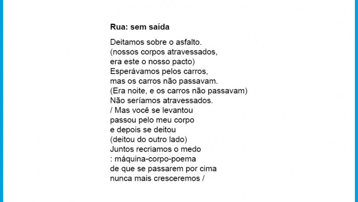 Rua: sem saída