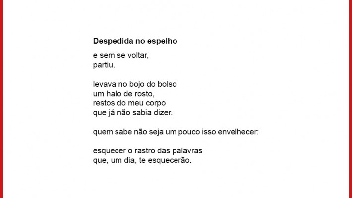 Despedida no espelho