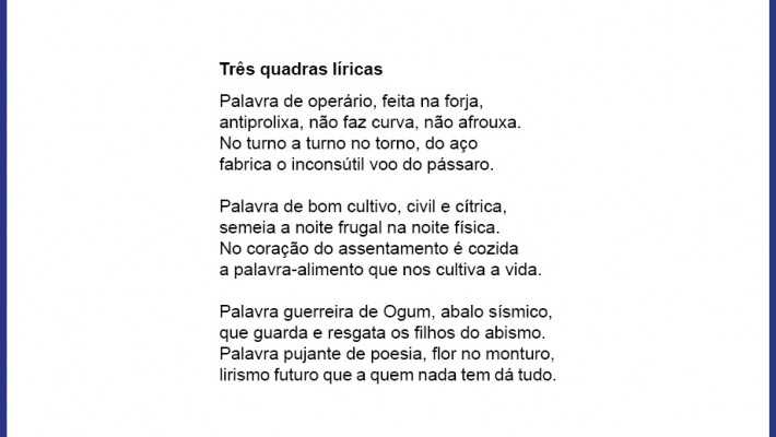 Três quadras líricas