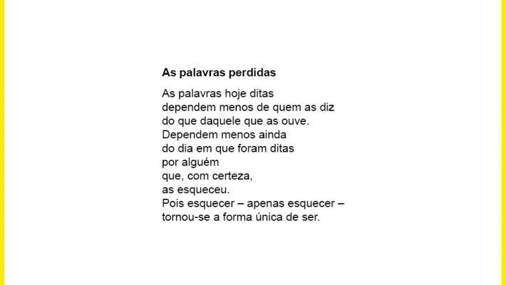 As palavras perdidas