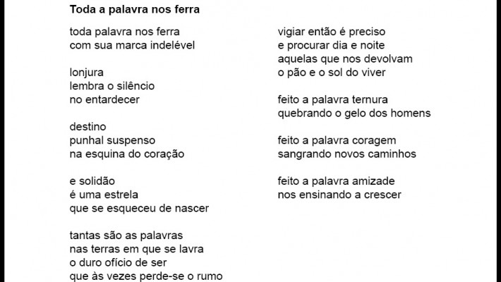 Toda a palavra nos ferra