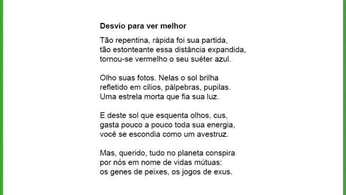 Desvio para ver melhor
