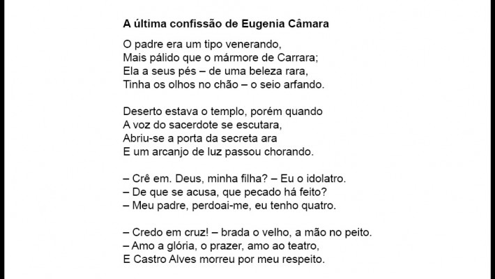 A última confissão de Eugênia Câmara
