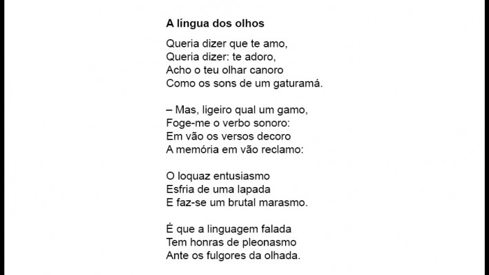 A língua dos olhos