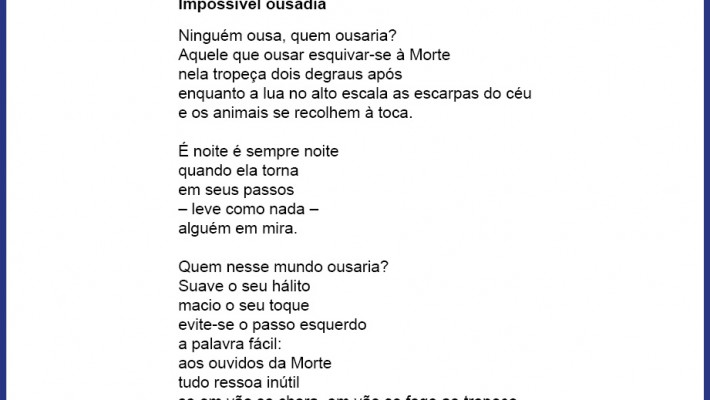 Impossível ousadia