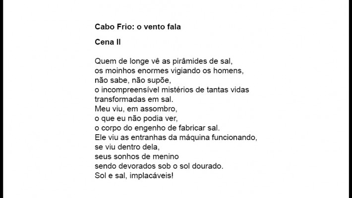 Cabo Frio: o vento revela (Cena II)