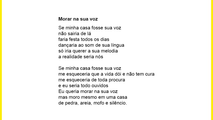 Morar na sua voz