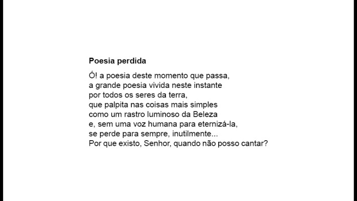 Poesia perdida