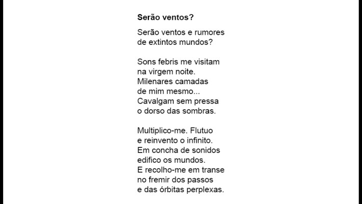 Serão ventos?