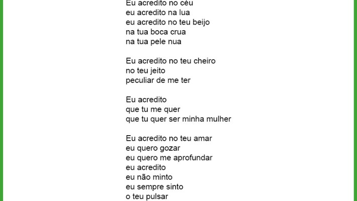 Eu acredito