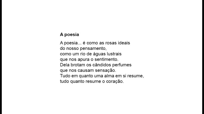 A poesia