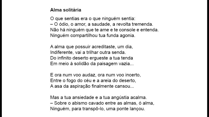 Alma solitária