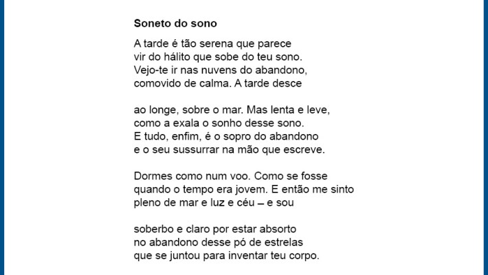 Soneto do sono