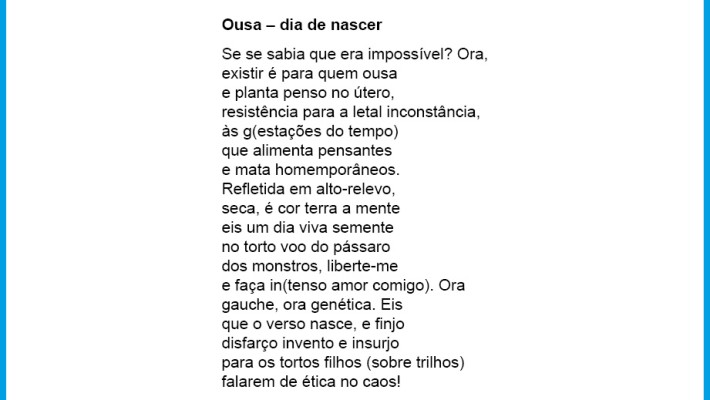 Ousa – dia de nascer