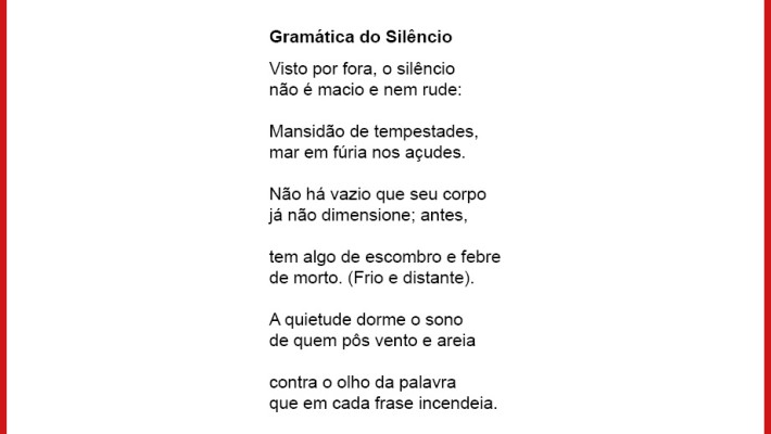 Gramática do Silêncio
