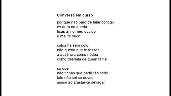 Conversa em curso