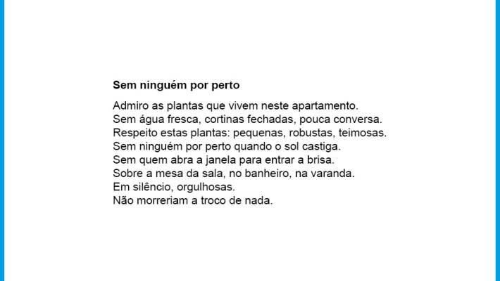 Sem ninguém por perto