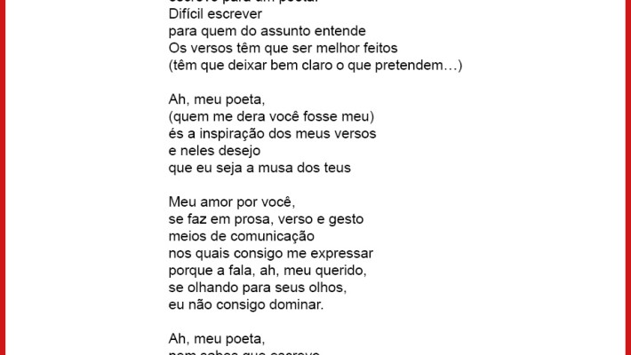 Amor em prosa e verso