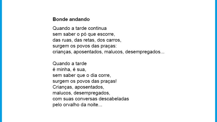 Bonde andando