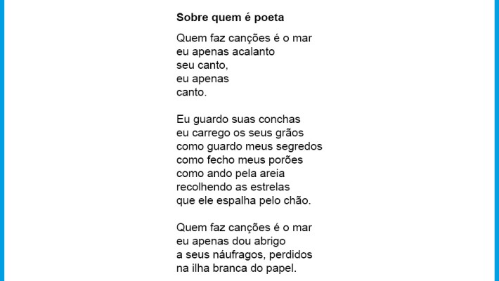 Sobre quem é poeta