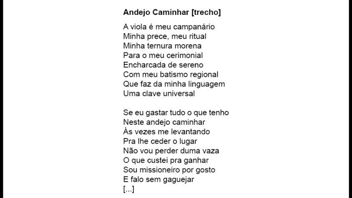 Andejo Caminhar [trecho]
