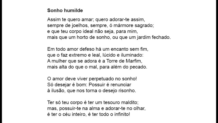 Sonho humilde