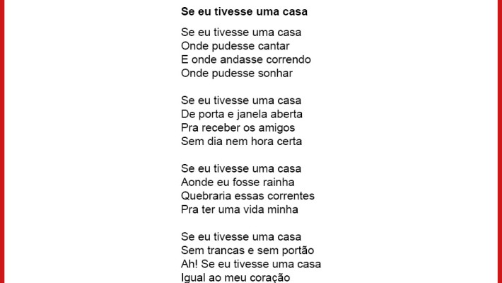 Se eu tivesse uma casa