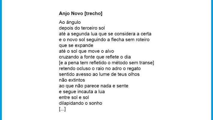 Anjo Novo [trecho]